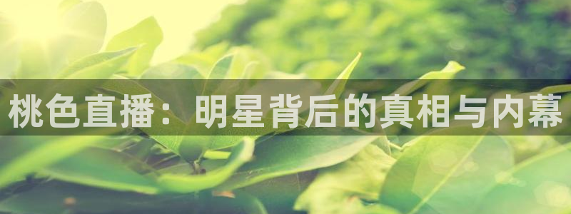 919直播间：桃色直播：明星背后的真相与内幕